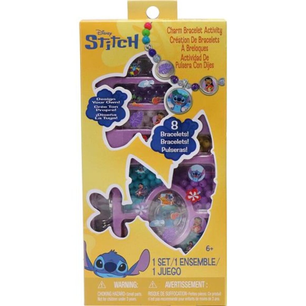 disney stitch kids bracelets kit diy jewelry making set girls craft beads charms
